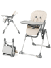 COSTWAY Hochstuhl Baby klappbar in Beige