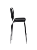 KADIMA DESIGN American Retro Barstuhl: Kunstleder, Chromfuß, 110 kg Belastbarkeit in Schwarz