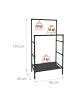 relaxdays Kleiderständer in Schwarz - (B)85 x (H)157 x (T)46 cm