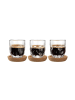 LEONARDO 3er Set Espresso-Set mit Untersetzer Gocce 60 ml in transparent