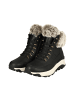 rieker Sneakers aus Leder Hoch Schwarz