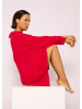 SASSYCLASSY Ultra Oversize Musselin-Blusenhemd lange Variante in Rot