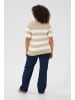 KAFFE curve Strickpullover KClizzy Regular fit in Feather Grey Mel./Chalk Stripe