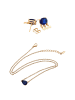 faina Women Jewelry Set in rose gold navy