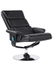 Beliani Massagestuhl LEGEND in Schwarz/Silber - (W) 76 x (H) 100 x (L) 78 cm