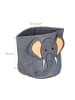 relaxdays Kinder-Aufbewahrungskorb "Elefant" in Grau - (H)35 x Ø32 cm