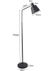 ZMH Stehlampe in schwarz 1-flammige E27 H 166cm Vintage drehbar