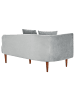 Beliani Chaiselongue CHAUMONT in Grau/Braun - (W) 168 x (H) 75 x (L) 74 cm
