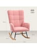 HOMCOM Schaukelstuhl-94L x 70B x 100H cm-Rosa