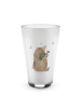 Mr. & Mrs. Panda Latte Macchiato Glas Bär Gitarre ohne Spruch in Transparent
