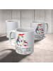 Mr. & Mrs. Panda Tasse Superpower Schwimmen Trainerin mit Spruch in Weiß