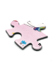 Mr. & Mrs. Panda Puzzle Einhorn Blümchentail mit Spruch in Rot Pastell