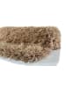 44 Cats Moderner Hochflorteppich 120 cm rund beige in beige