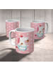 Mr. & Mrs. Panda Kaffeetasse Einhorn Küche ohne Spruch in Rot Pastell