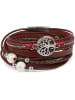 styleBREAKER Armband in Bordeaux-Rot