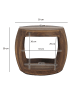 FineBuy Beistelltisch in Braun / Sheesham / 50x50x50