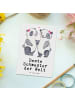 Mr. & Mrs. Panda Spruchkarte Panda Beste Schwester der Welt mit ... in Weiß