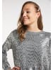 myMo at night Strickpullover in Grau Silber