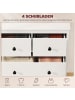 HOMCOM Kommode-74L x 35B x 97H cm-Weiß