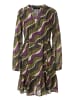 Aniston CASUAL Blusenkleid in moosgrün-anthrazit-bordeaux-hellbeige-goldfarben