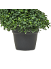 Beliani Kunstpflanze BOXWOOD SPIRAL TREE in Grün/Schwarz - (W) 20 x (H) 120 x (L) 20 cm