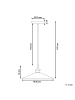 Beliani Pendelleuchten SWIFT in Schwarz/Messing - (W) 30 x (H) 117 x (L) 30 cm