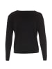 LEOMIA Damen Strickjacke in Schwarz