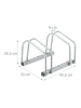 relaxdays Fahrradständer in Silber - 2 Räder