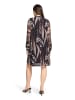 Betty Barclay Chiffonkleid langarm in Taupe/Black