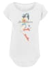F4NT4STIC Long Cut T-Shirt DC Comics Wonder Womand Classic Jump in weiß