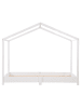 roba Hausbett mit Lattenrost & Matratze, Montessori 70 x 140 cm - weiß