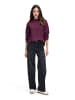 BETTY & CO Sweatshirt mit Stehkragen in Dark Aubergine