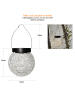 STAR Trading LED Solar Hängeleuchte ,Glory, Bruchglas-Optik, Lichtsensor, warmweiß