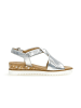 Gabor Keilsandaletten in silber