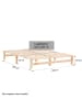 Homestyle4u Palettenbett 140x200 mit Lattenrost in Braun