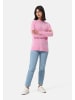 CASH-MERE.CH Brushed Rundhals Pullover mit Seitenschlitzen in Hell Pink