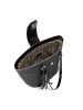 IZIA Damen Shopper Bag in Schwarz Beige