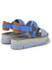 Camper Sandalen " Oruga Up " in Hellblau / Orange