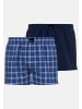 Götzburg Boxershort 2Er Pack Clubhouse in blau-mittel-Karo