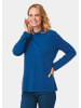 GOLDNER Stehkragenshirt mit Langarm in royalblau