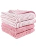 Erwin Müller Frottier Handtuch 4er-Set Uni/Streifen Konstanz in altrosa