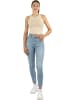 Janice 2 x Damen crop Top hochgeschlossen Niah in Beige