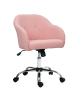 HOMCOM Bürostuhl-56L x 61B x 76-86H cm-Rosa