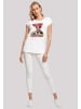 F4NT4STIC Extended Shoulder T-Shirt Powerpuff Girls Cheerleaders in weiß