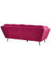 Beliani 3-Sitzer Sofa LENVIK in Rot/Schwarz - (W) 210 x (H) 75 x (L) 90 cm
