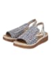 rieker Sandalen in Blau/Beige