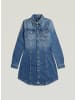 G-Star Raw Pitched Hem Shirt Kleid faded cliffside blue