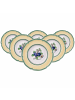 Villeroy & Boch 6er Set Suppenteller French Garden Valence in Bunt ø 22,8 cm in bunt