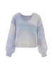myMo Damen Pullover in BLAU WOLLWEISS