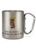 Mr. & Mrs. Panda Outdoor Tasse Waschbär mit Spruch in Silber